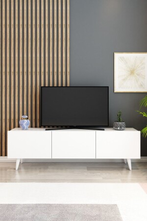 Ice TV Unit 150 cm 3 Covers TV Stand White IZCTV004 - izcodesign