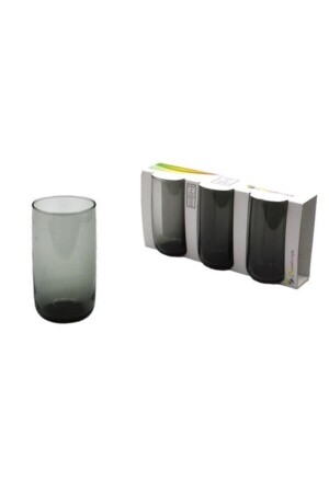 Iconic Series Soft Drink Glass Gray Color 6pcs 365 Cc 1112860 - Paşabahçe