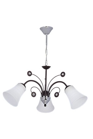 Idil Modern Luxury Design Black Color 1167 Glass Living Room - Kitchen - Bedroom 3-Piece Chandelier idilsiyah. jpg1 - Fer Avize