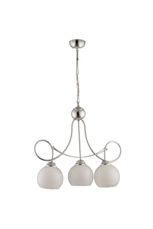Idol 3-Piece Chrome Colored Glass Chandelier G-554-3 - Trendylight