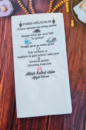 Iftar Table To-dos Printed Ramadan Presentation Napkin - Pekshop