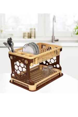 Zweistufiger modularer Kaffeegeschirrkorb/Geschirrständer/Tellerständer ÖZHW78 - LeesHome