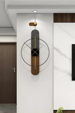 Ikra Time Modern Decorative Metal And Wooden Wall Clock AGA001020001 - AGA KONSEPT
