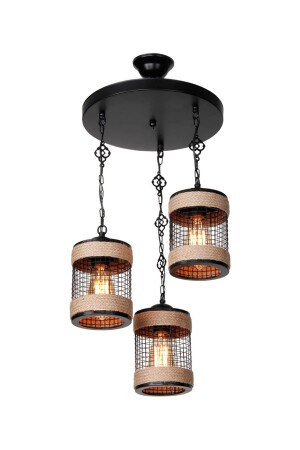 İlayda 3-Piece Chandelier Black MDL. 3856 - Modelight
