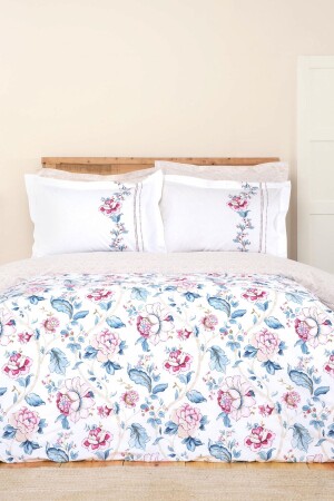 Ilena Fuchsia 100% Cotton Double Duvet Cover Set 200. 20. 01. 0351 - Karaca Home