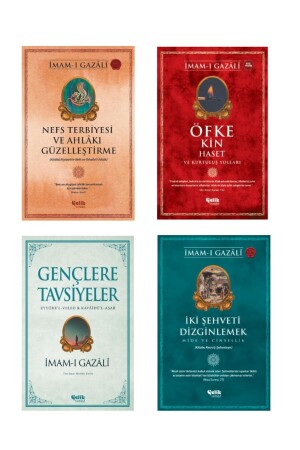 Imamı Gazali Nefs Terbiyesi-öfke Kin-gençlere Tavsiyeler-iki Şehveti Dizginlemek 4'lü Set - Çelik Yayınevi
