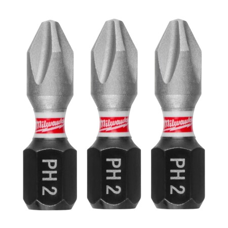 Impact screwdriver bit MILWAUKEE PH2 25mm, 3pcs. - Milwaukee Accessories