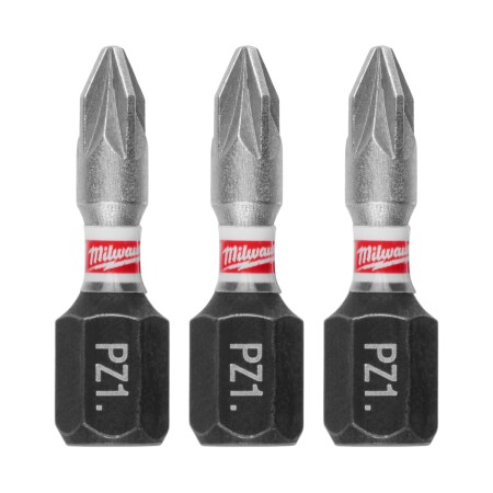 Impact screwdriver bit MILWAUKEE PZ1 25mm, 3pcs. - Milwaukee Accessories