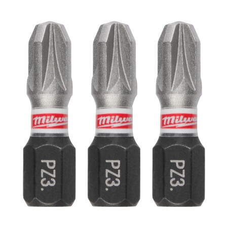 Impact screwdriver bit MILWAUKEE PZ3 25mm, 3pcs. - Milwaukee Accessories