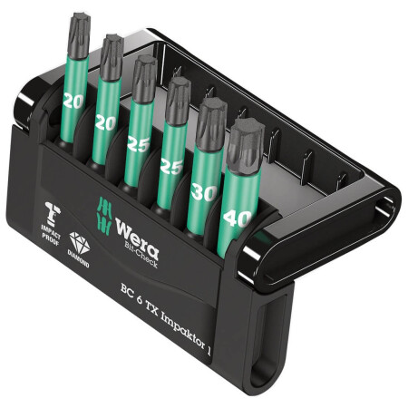 Impact screwdriver bit set WERA 867/4 IMP 6TX - Wera