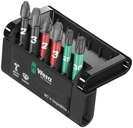 Impact screwdriver bit set WERA Bit-Check 6 Impaktor 1 - Wera