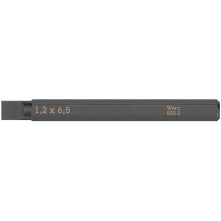Impact screwdriver bit WERA 867 S 1.2x6.5x70mm - Wera