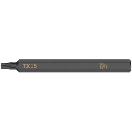 Impact screwdriver bit WERA 867 S Torx TX15 70mm - Wera