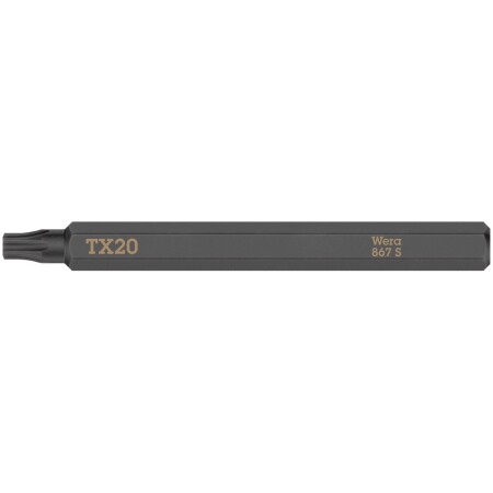 Impact screwdriver bit WERA 867 S Torx TX20 70mm - Wera
