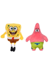 Imported Fabric SpongeBob & Patrick Star 2-Piece Figure Plush Toy Play & Sleeping Companion Size 30 Cm. ESR875X2 - e-life shop