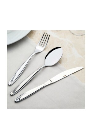 Imran Lisbon Plain 36 Piece Fork Spoon Knife Set with Cardboard Box 1118498 - Nehir