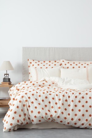 Imre Battal Boy Duvet Cover Set 100% Organic Cotton Muslin Terra 240x220 Cm NVRIMR240x220 - Ecocotton