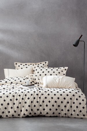 Imre Battal Boy Nevresim Takımı %100 Organik Pamuk Müslin Siyah 240x220 Cm NVRIMR240x220 - Ecocotton