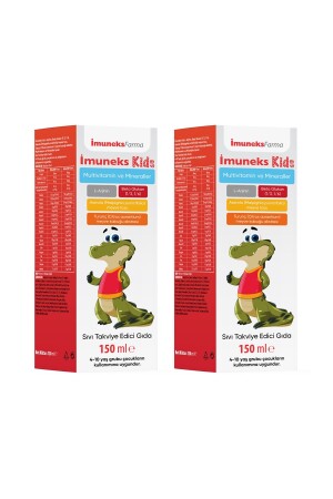 Imuneks Farma Kids Multi-Vitamin and Mineral Liquid Dietary Supplement 150 ml x 2 Pieces - Imuneks
