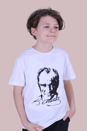 Imzalı Atatürk Baskılı Unisexs T-shırt - Panio Kids