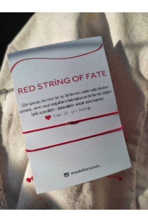 Inanış Çift Bileklik - Kırmızı Ip Bileklik - Kabala Bilekliği - Anlamlı Sevgili Bilekliği - Madeforyouu