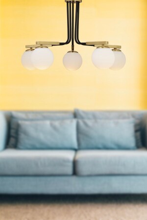 Incandescent 5-Piece Black Antique Modern Living Room Bedroom Top Hall Chandelier 3574-05-BL-FR - Apliqa