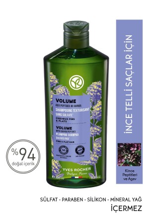 İnce Telli Saçlar İçin (Volume) Hacim Veren Şampuan - Sülfatsız & Vegan-300 ml - Yves Rocher