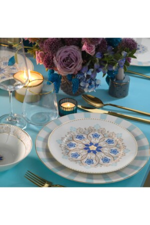 İnci Bone Kalipso 53 Pieces Dinner Set for 12 Persons 11402 KTH-INBNKL53YT43011402 - Kütahya Porselen