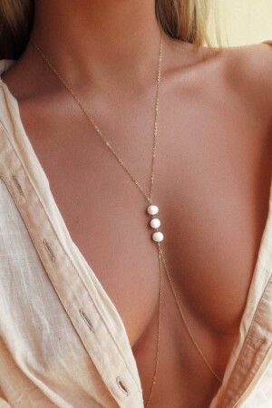 Inci Detay Dekolte Vücut Zinciri Body Chain - Qp Angel's