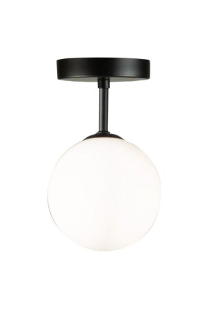 Inci Single Black Chandelier (White Glass) İNC-SH-TK-01 - BSA LIGHTING