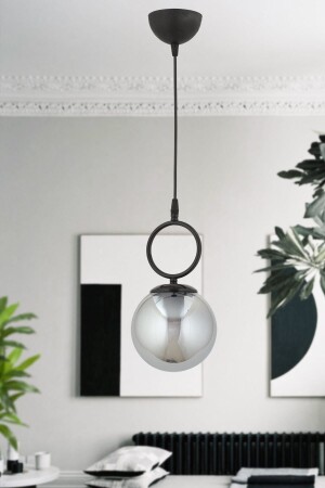 İnci Single Modern Smoked Globe Glass Pendant Lamp Chandelier İNCİ - ESSLİGHT