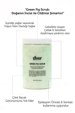 Feigenextrakt-Reinigungs- und Regenerierungspeeling / Zuckerpeeling Grüne Feige 500 ml - Glour
