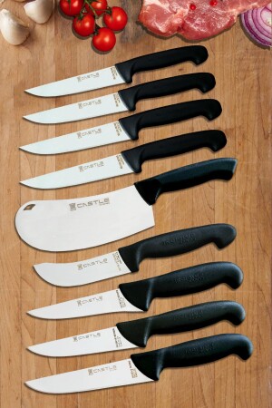 Incisive Series 5 Piece Kitchen Knife Set Meat Bread Vegetable Fruit Knife Cs33 - CASTLE KITCHEN