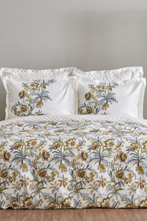 Indra 100% Cotton Double Duvet Cover Set Yellow PP 200. 22. 05. 0027 - Karaca Home