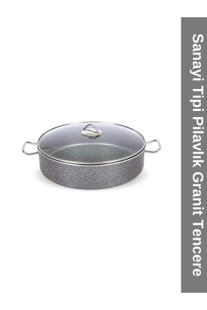Industrial Type Rice Bowl Granite Pot 40x10 Cm Flat Pot 14 Lt rice bowl 40x10 - Viyalente