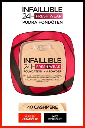 Infaillible 24h Fresh Wear Powder Foundation 40 Kaschmir - L'oreal Paris