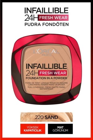 Infaillible 24h Fresh Wear Powder Foundation 220 Sand - L'oreal Paris