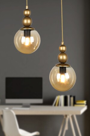 Infinite 2. li Chandelier Antiqued Honey Glass BEG0032BEG02 - Begüsa