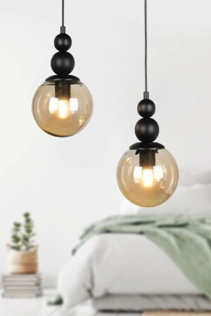 Infinite 2. li Chandelier Black Honey Glass BEG0032BEG02 - Begüsa