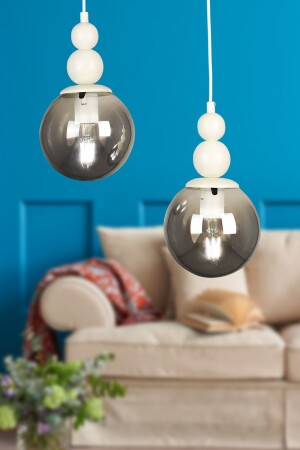Infinite 2. li Chandelier White Smoked Glass BEG0032BEG02 - Begüsa