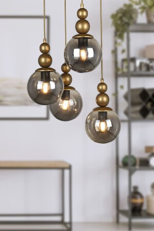 Infinite 4-Piece Chandelier Antiqued Smoked Glass BEG0032BEG04 - Begüsa