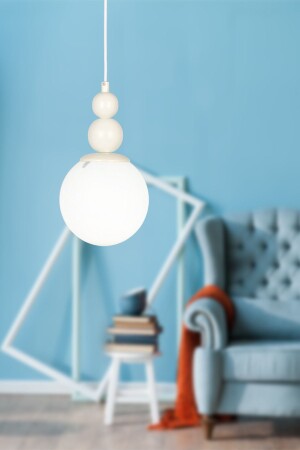 Infinite Single Chandelier White White Glass BEG0032BEG01 - Begüsa