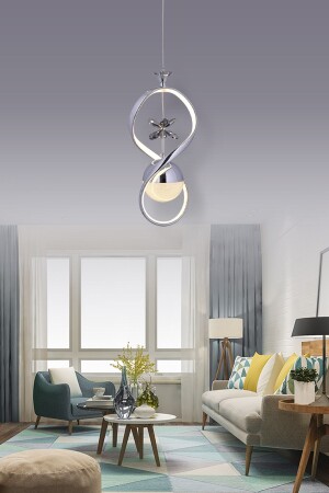 Infinity 3 Colors (Yellow White and Daylight) Chrome Luxury Led Chandelier Concept HR029 - HİRA AYDINLATMA