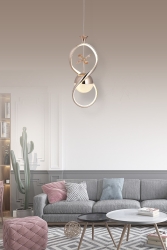 Infinity 3 Renk ( Sarı Beyaz Ve Gün Işığı ) Gold Luxury Led Avize Concept HR029 - HİRA AYDINLATMA