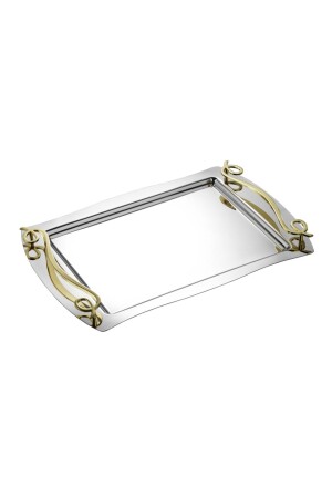 Inna Tea and Service Tray Steel (gold) tm-10933 - Tiamo