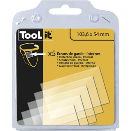 Inner protective glass for welding masks GYS 103.6x54mm, 5pcs. - GYS