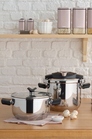 Innocook Pressure Cooker Set Golden Pink 4 6.5 Lt 600. 15. 01. 0044 - Emsan