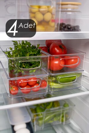 Inside the Refrigerator Organizer Inside the Door Organizer Refrigerator Basket Storage Container 4 Pieces Inside the Refrigerator Organizer - Porsima