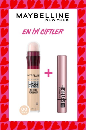 Instant Anti Age Eraser Concealer - 00 Ivory & Mini Sky High Mascara 4. 5ML - Maybelline New York