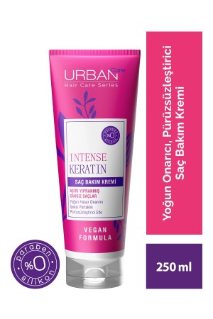 Intense Keratin Special Hair Care Cream for Excessively Damaged Hair-250 Ml-vegan - Urban Care